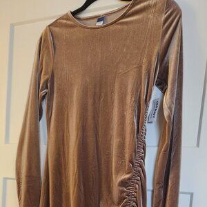 Old Navy velour dress champagne color, size small